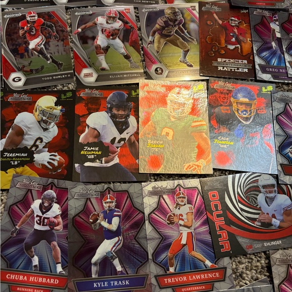 88 card lot of 2021 Panini Prizm Draft Picks & Wild Card Alumination football - Picture 6 of 13
